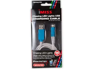 EN212 | Bulk Buys Chasing LED Charging Cable for iPhone
