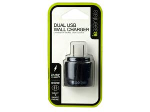 Bulk EN265 Iessentials Black Dual Usb Wall Charger