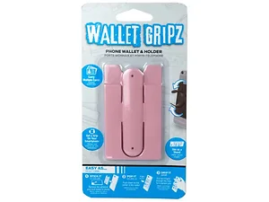Bulk Buys Pink Silicone Wallet Gripz for Phone with