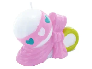 GC849 | Bulk Buys Pink Rattle Candle - 4x3 Inch - Perfect
