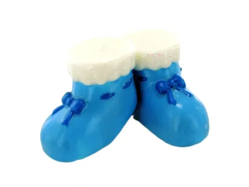GC861 | Bulk Buys Charming Blue Baby Boots Candle for Baby
