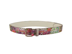 Bulk Buys Stylish Love Scorned Faux Leather White Belt