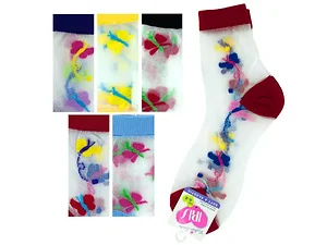 GH348 | Bulk Buys Stylish High Cut Butterfly Socks for