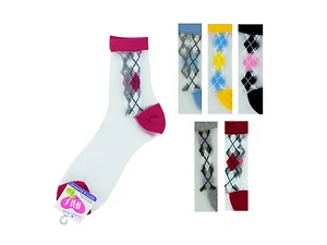Bulk Buys Stylish Hi Cut Argyle Socks for Men Size 9-11