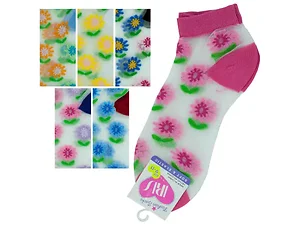 GH357 | Bulk Buys Fashionable Low Cut Floral Socks for