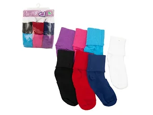 GH305 | Bulk Buys Girls Colored Bobby Socks Pack - Size 4