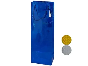 Bulk Buys Glossy Holographic Wine Bottle Gift Bag