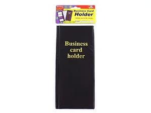 Sterling Deluxe Business Card Holder with Gold Lettering
