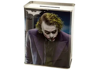 GK001 | Bulk Buys Batman & Joker Metal Coin Bank - Dark