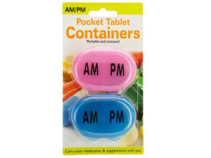 Bulk GH599 Ampm Pocket Tablet Containers Set