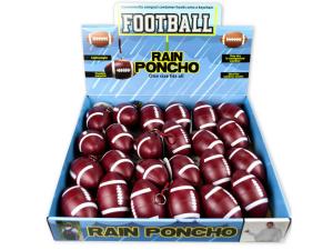 Bulk GH608 Football Rain Poncho In Counterop Display