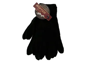 Bulk Buys Men's Machine Washable Fleece Gloves - Black