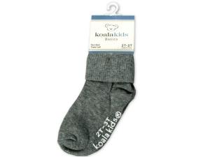 Bulk GH676 Koala Kids Basic Grey Baby Socks 2 - 3 Years Of Age