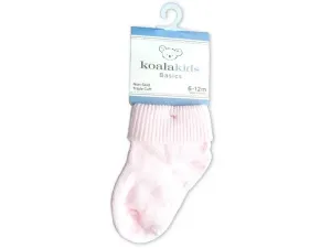 Bulk GH683 Koala Kids Basics Pink Baby Socks 6 - 12 Months Of Age