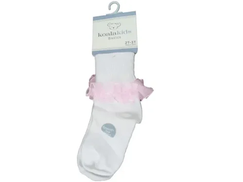 GH696 | Bulk Buys Koala Kids Girls Lace Trimmed Socks for