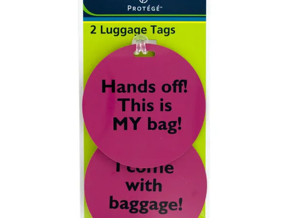 Bulk GL635 Assorted Phrase Luggage Tags