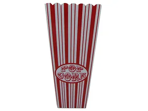 GM604 | Bulk Buys 35 oz. Red Striped Popcorn Bucket