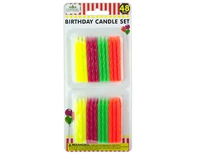 Carnival Party Favors Colored Birthday Candle Set