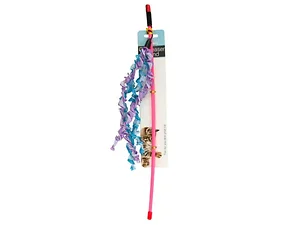 Tiny's Colorful Curly Cat Teaser Wand for Playful Cats