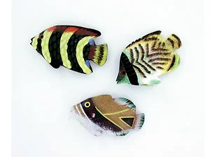 GS351 | Bulk Buys Colorful Miniature Wooden Fish Figurines