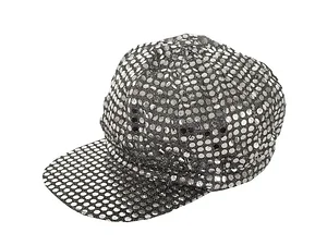 Bulk Buys Sparkly Silver Sequin Newsboy Hat for Parties