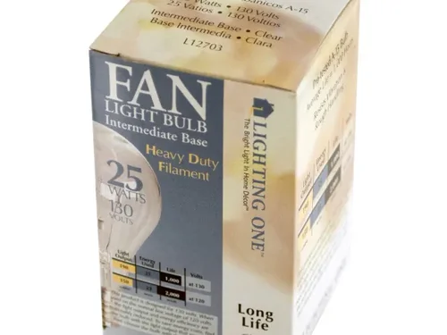 GW057 | Bulk Buys Frosted 25 Watt Intermediate Base Fan