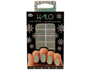 Bulk Buys Cosmic Holographic Nail Wraps Set - 12 Pieces