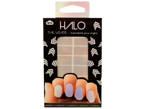Bulk Buys Holographic Laserbeam Nail Wraps - 12 Piece Set