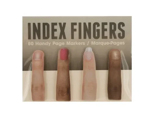 GW119 | Bulk Buys Colorful Index Finger Sticky Notes - 80