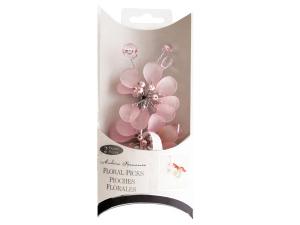 Bulk GW288 Frosted Pink Bouquet Floral Picks