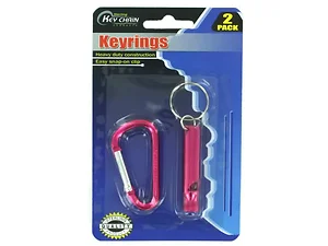 Sterling Compact Whistle Key Chain with Snap Clip for Safety