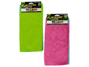 HA271 | Bulk Buys Floral Patterned Microfiber Cloths Set