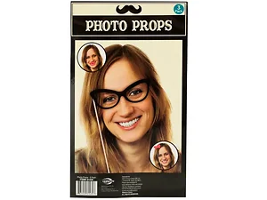HA280 | Bulk Buys Party Photo Stick Props Set - 3 Assorted