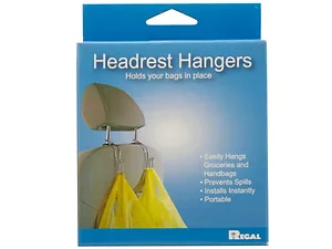 Bulk Buys Compact Metal Headrest Hangers for Car Storage