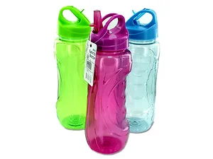 Bulk Buys 28 oz. Sports Water Bottle with Flip Straw