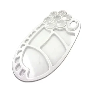 HB037 | Bulk Buys Artist Palette Tray with Flower Design
