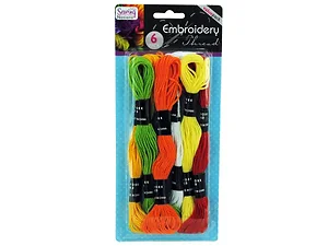 HC089 | Sterling Colorful Cotton Embroidery Floss - 6 Pack