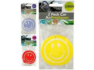 HB839 | Bulk Buys Smiley Face Air Freshener Set - 2 Pack