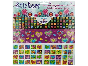 HB840 | Bulk Buys Colorful Heart Stickers for Creative