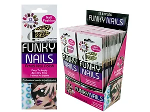 Bulk Buys Funky Nails Quick-Dry Adhesive Nail Polish Kit
