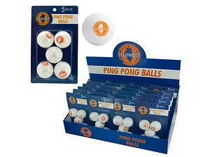 HB924 | Bulk Buys Illinois Ping Pong Balls Display - 120