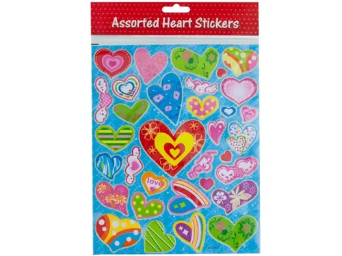 HC300 | Bulk Buys Colorful Heart Stickers for Crafts and