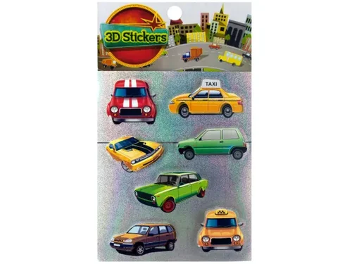 HC304 | Bulk Buys Colorful 3D Vehicle Stickers for Kids'