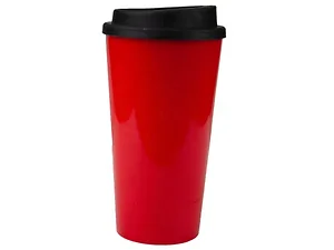 HC346 | Bulk Buys Stylish Glossy Red Travel Mug with
