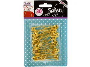 Sterling Jumbo Gold Tone Safety Pins