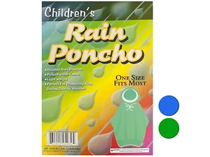 HG095 | Bulk Buys Children's Hooded Rain Poncho