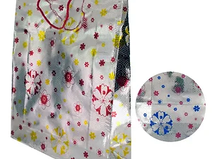 HG388 | Bulk Buys Elegant Metallic Cherry Blossom Gift Bag
