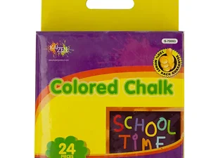 HG437 | Bulk Buys Dustless Washable Colored Chalk Set - 24