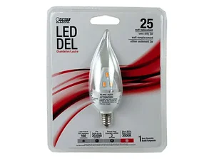 HD092 | Bulk Buys Feit Electric 2W LED Clear Bent Tip