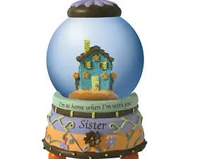 HG710 | Bulk Buys 'Sister' Floral Design Water Globe